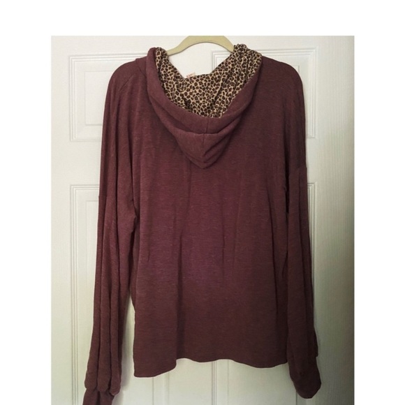 7TH RAY Boutique Purple Cheetah Hooded Sweatshirt - Picture 7 of 10